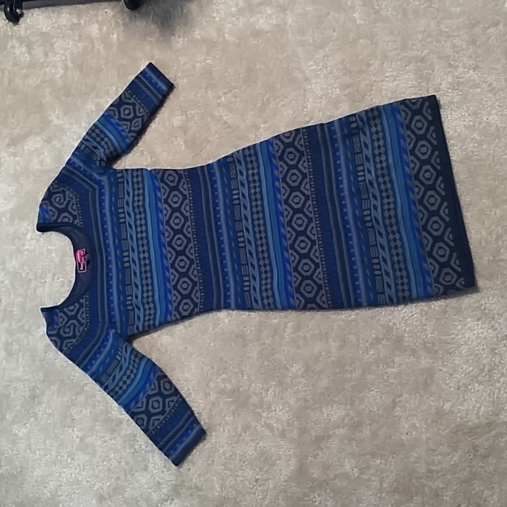 Say What? Sweater dress, 3/4 sleeve, M